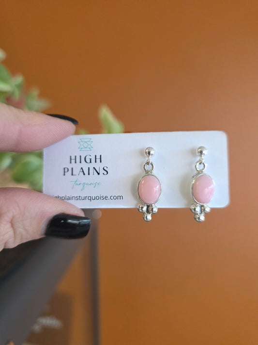 Sweetheart Petite Pink Conch Dangle Earrings