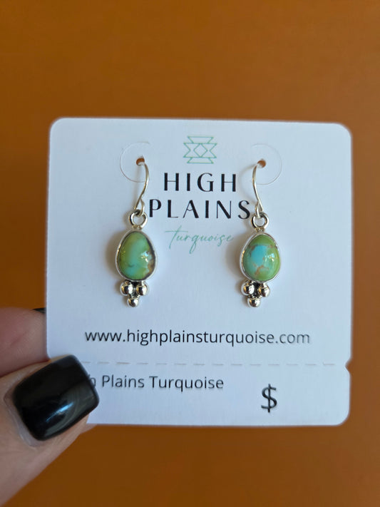 Petite Sonoran Gold Turquoise Teardrop Earrings