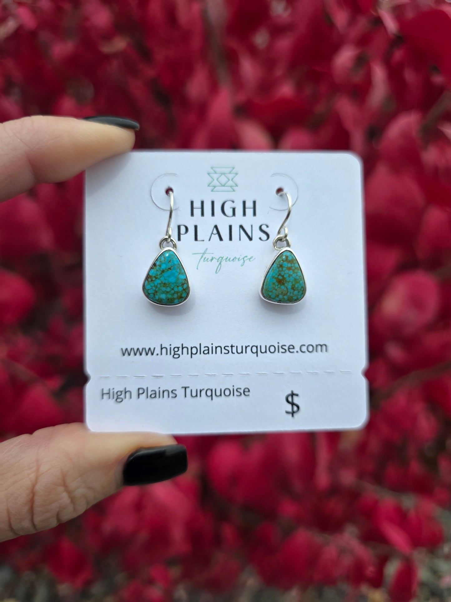 Spiderweb Kingman Turquoise Earrings