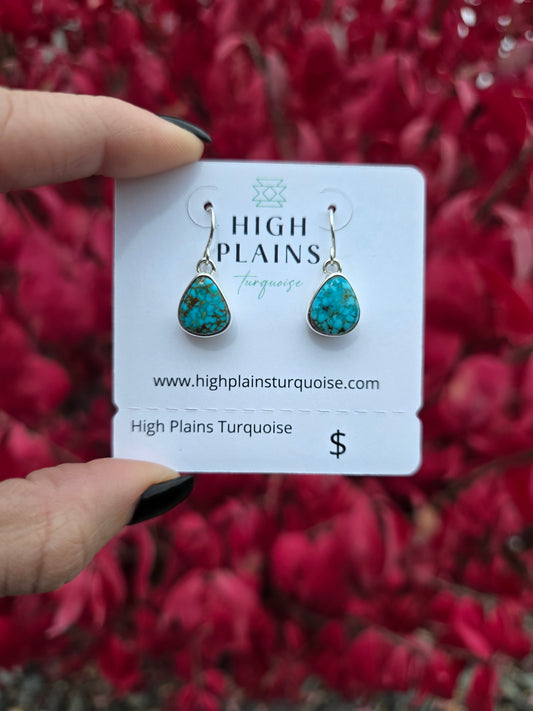 Spiderweb Kingman Turquoise Earrings