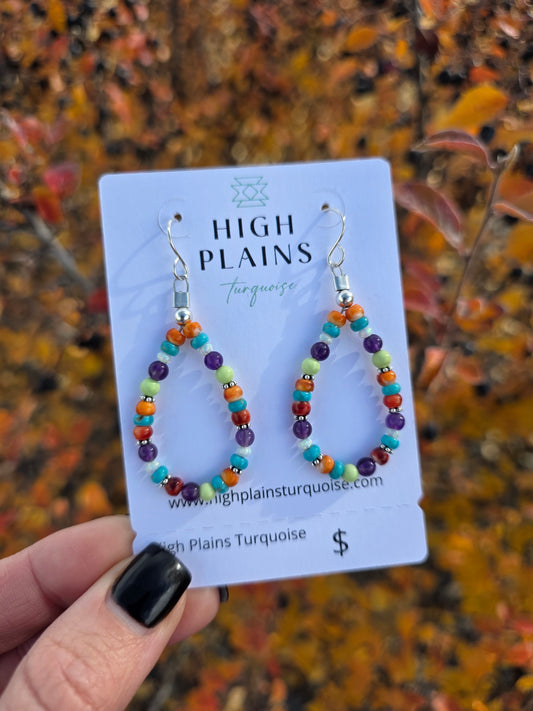 Fiesta Beaded Teardrop Earrings