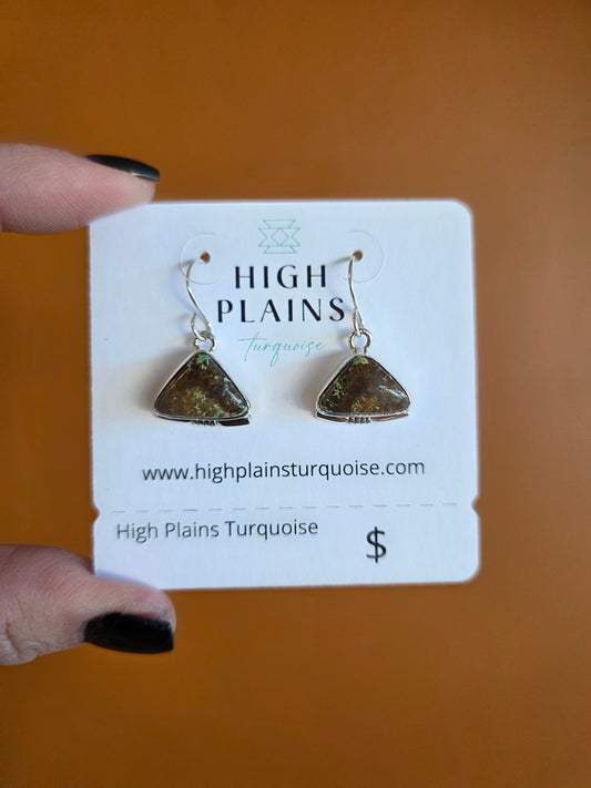 Royston Turquoise Triangle Earrings