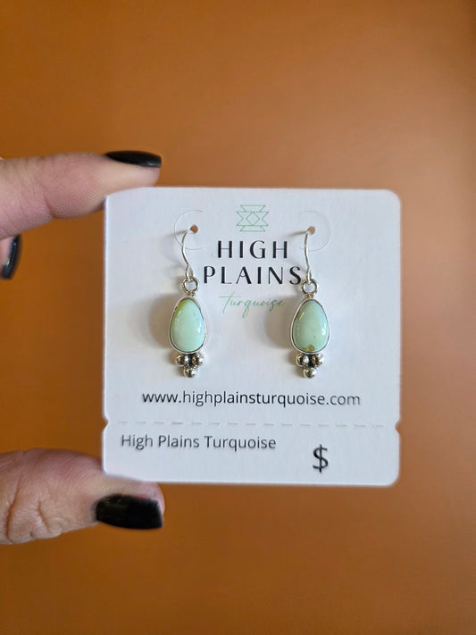 Sweetheart Palomino Earrings with Triple Dot Sterling Accent