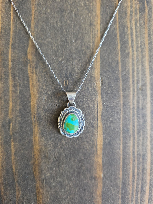 Victor Chee Sonoran Gold Turquoise Pendant Necklace
