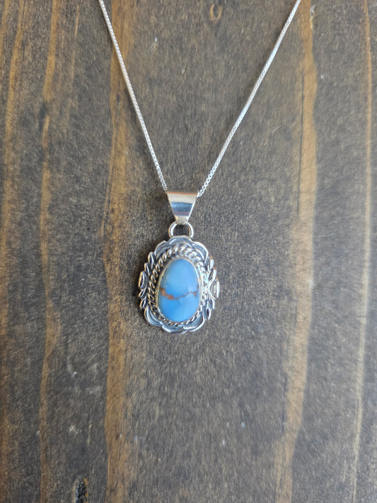 Victor Chee Golden Hills Turquoise Pendant Necklace