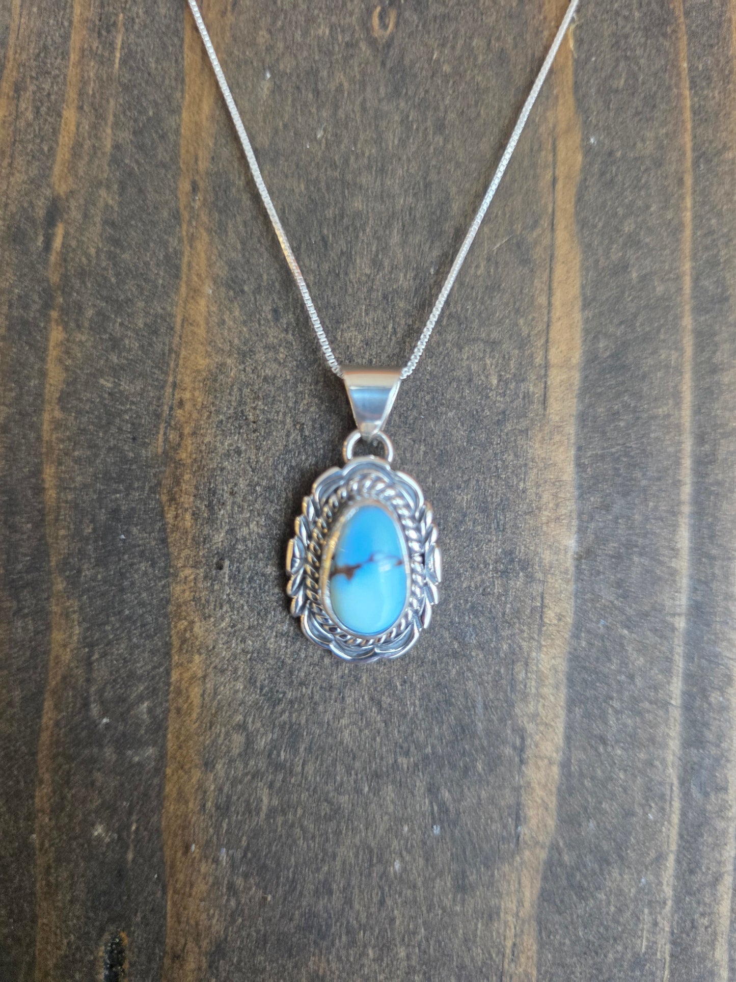 Victor Chee Golden Hills Turquoise Pendant Necklace