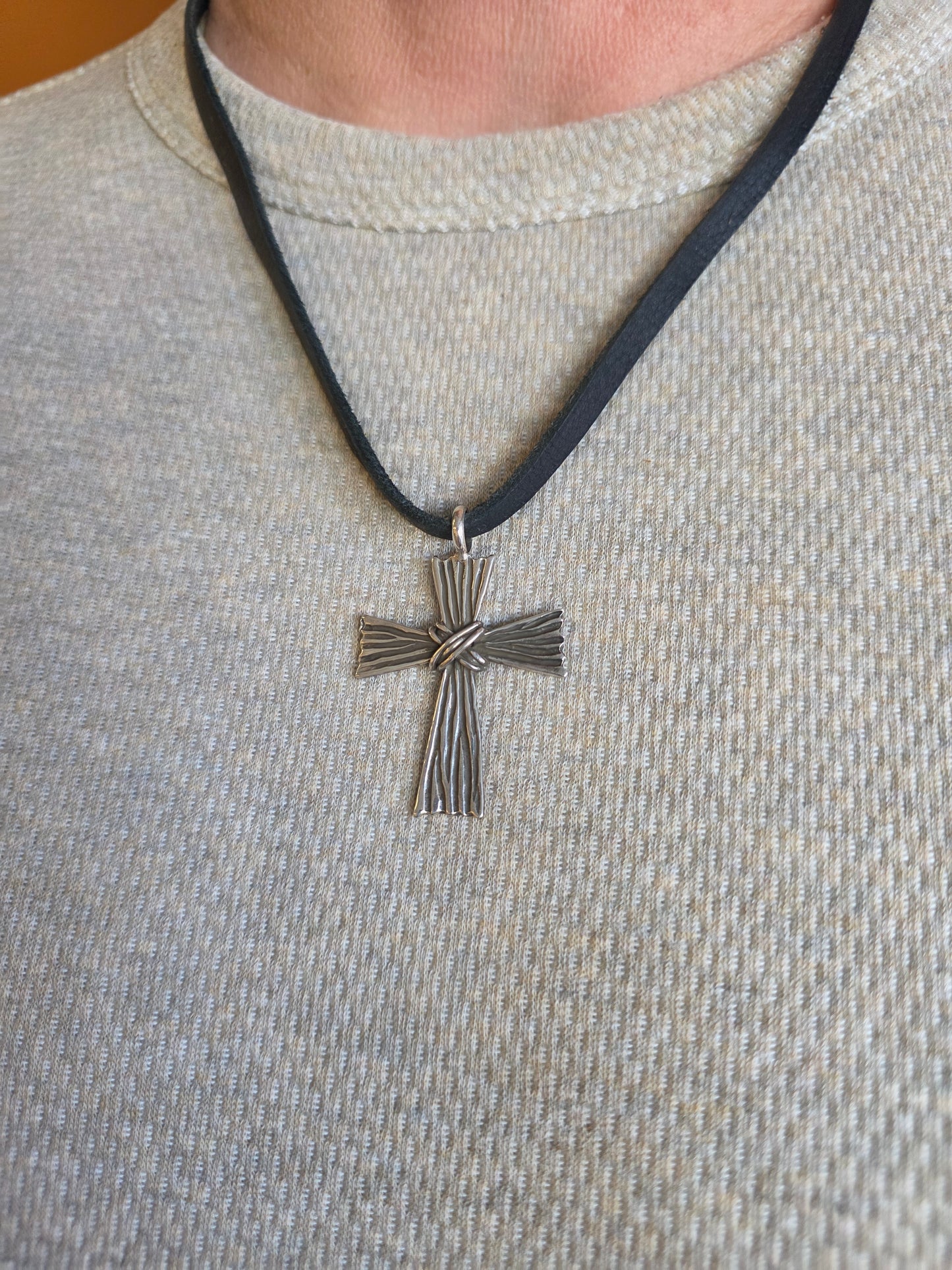 Sterling Silver Cross Necklace by Edison Piaso