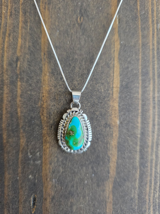 Sonoran Gold Turquoise Pendant Necklace