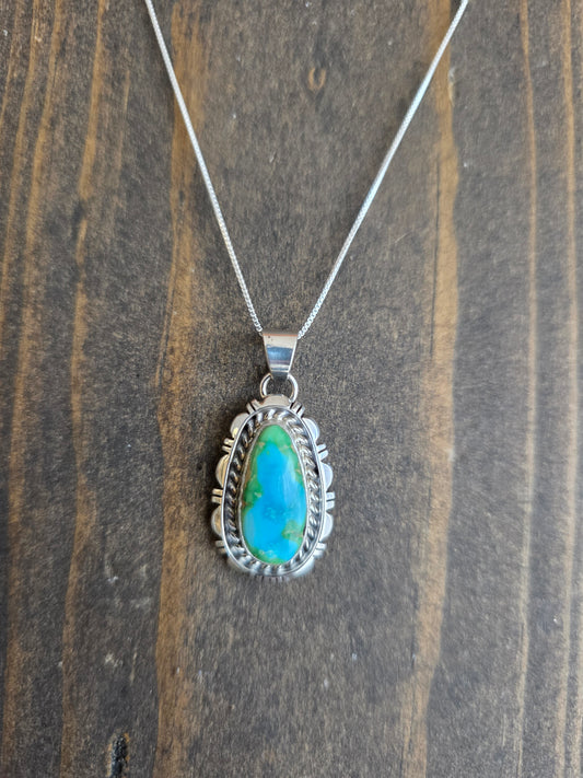 Sonoran Gold Turquoise Pendant Necklace