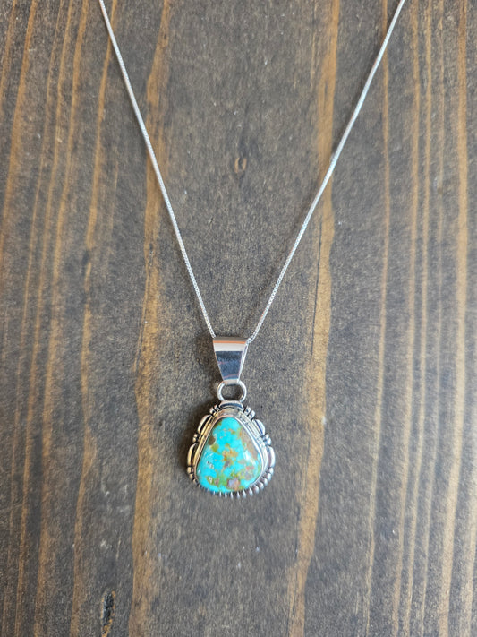 Fox Turquoise Pendant Necklace