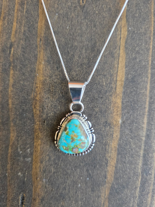 Fox Turquoise Pendant Necklace