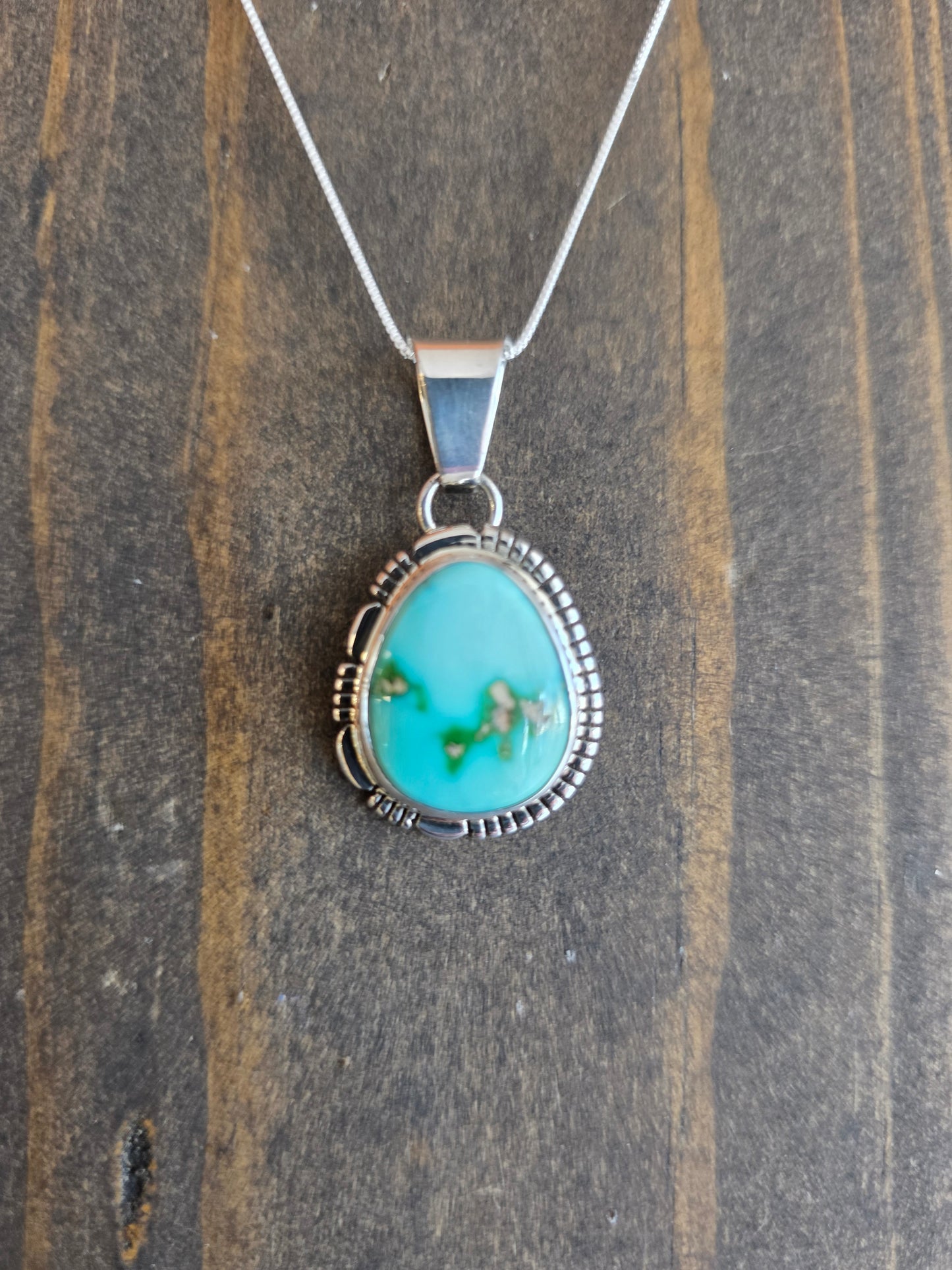 Sterling Silver Sonoran Gold Turquoise Pendant Necklace