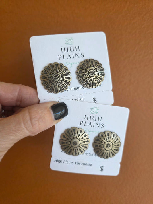 Heavy Gauge Sterling Silver Hand Stamped Earrings