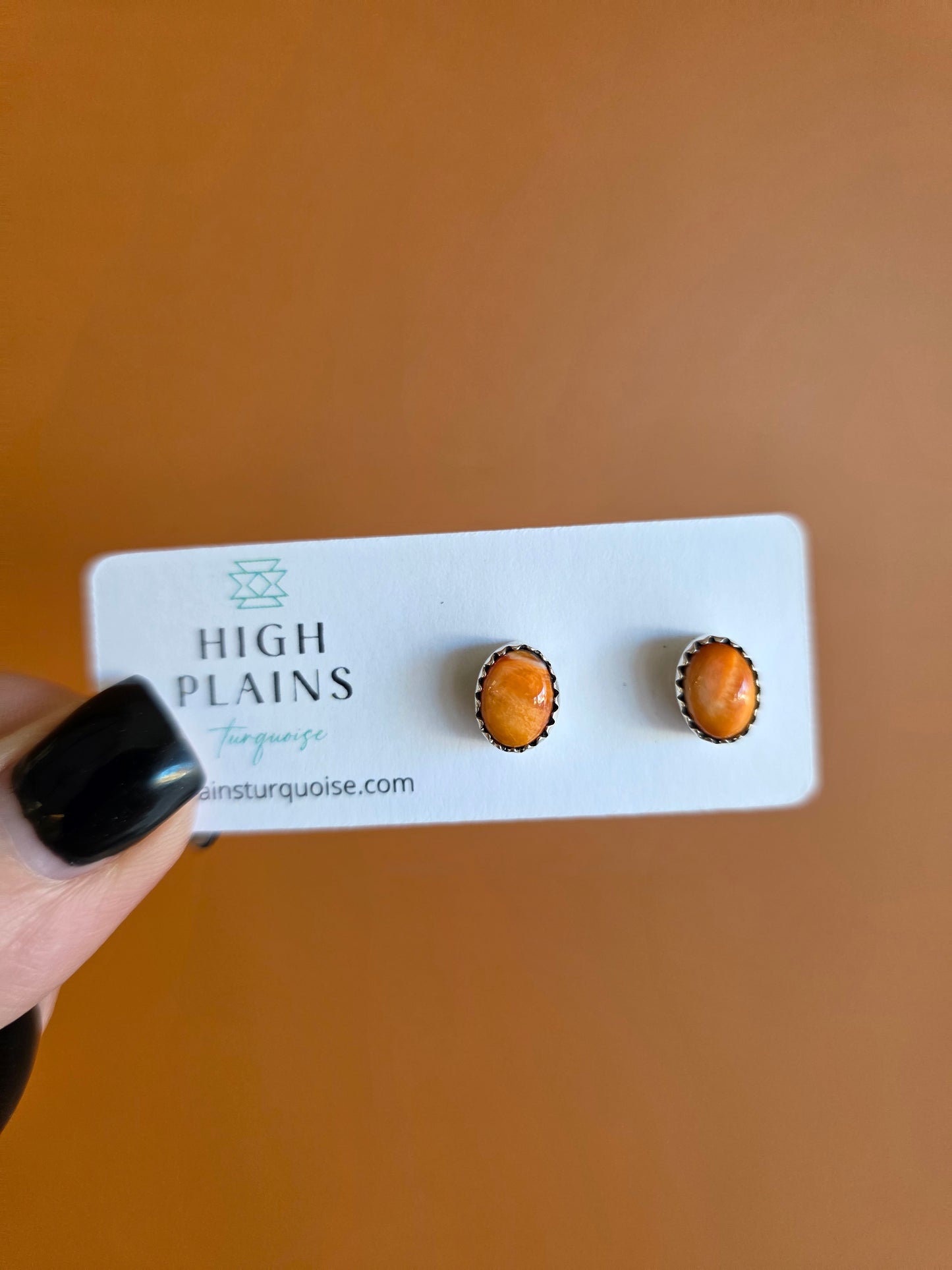 Serrated Bezel Oval Earrings (various styles)