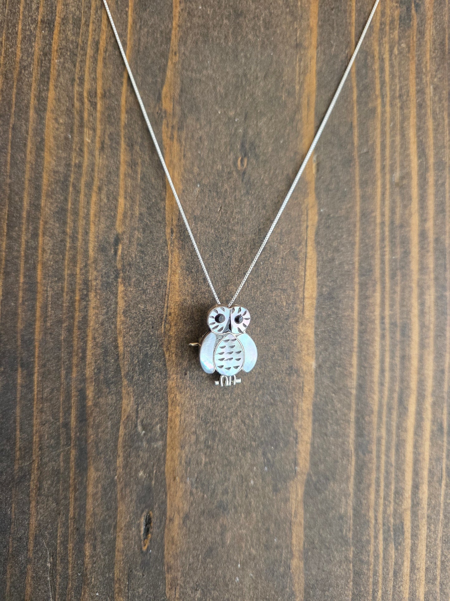 Zuni Owl Mother of Pearl Inlay Pin