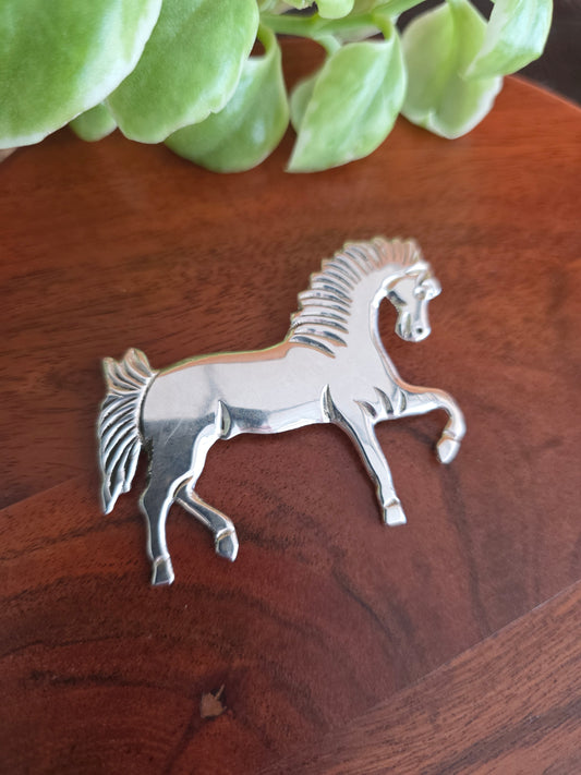 Large Sterling Silver Horse Pin