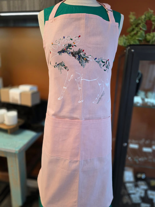 Christmas Apron (Bison and Moose)