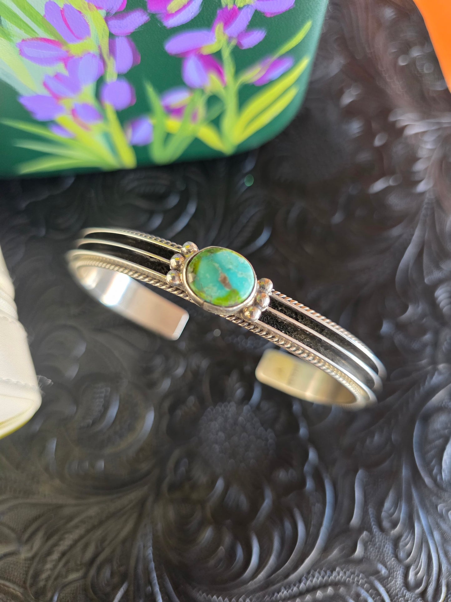 Handmade Sterling Silver Turquoise Cuff
