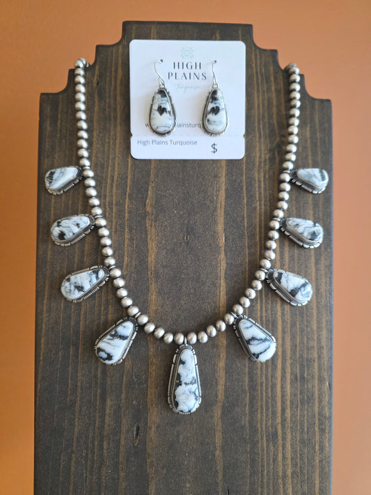 Snowy Range White Buffalo Necklace Set