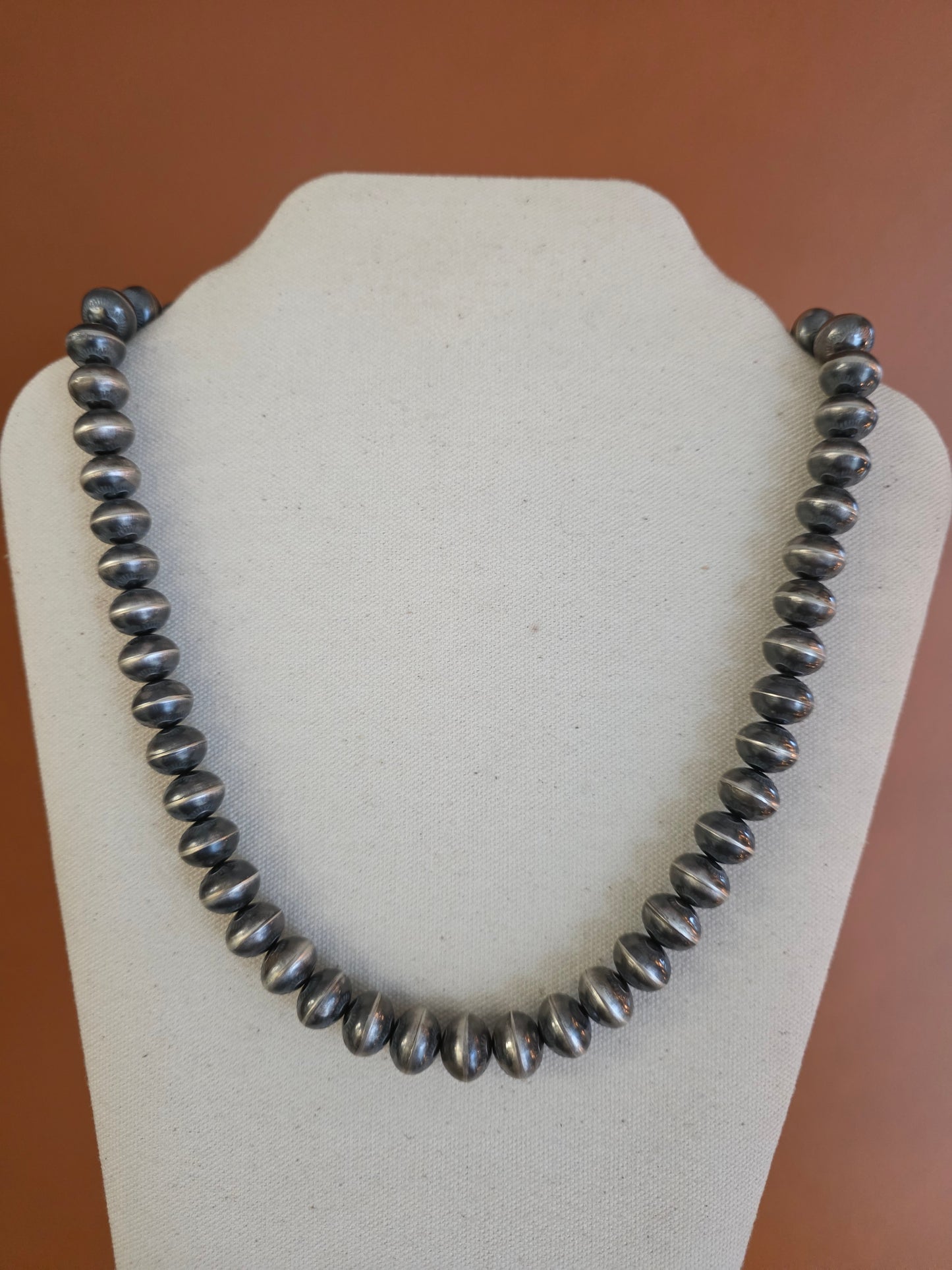 12.5mm Handmade Navajo Sterling Saucer Pearls by Michelle Jameson