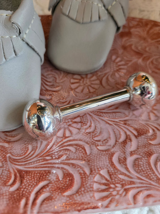Jeff Castillo Sterling Silver Baby Rattle