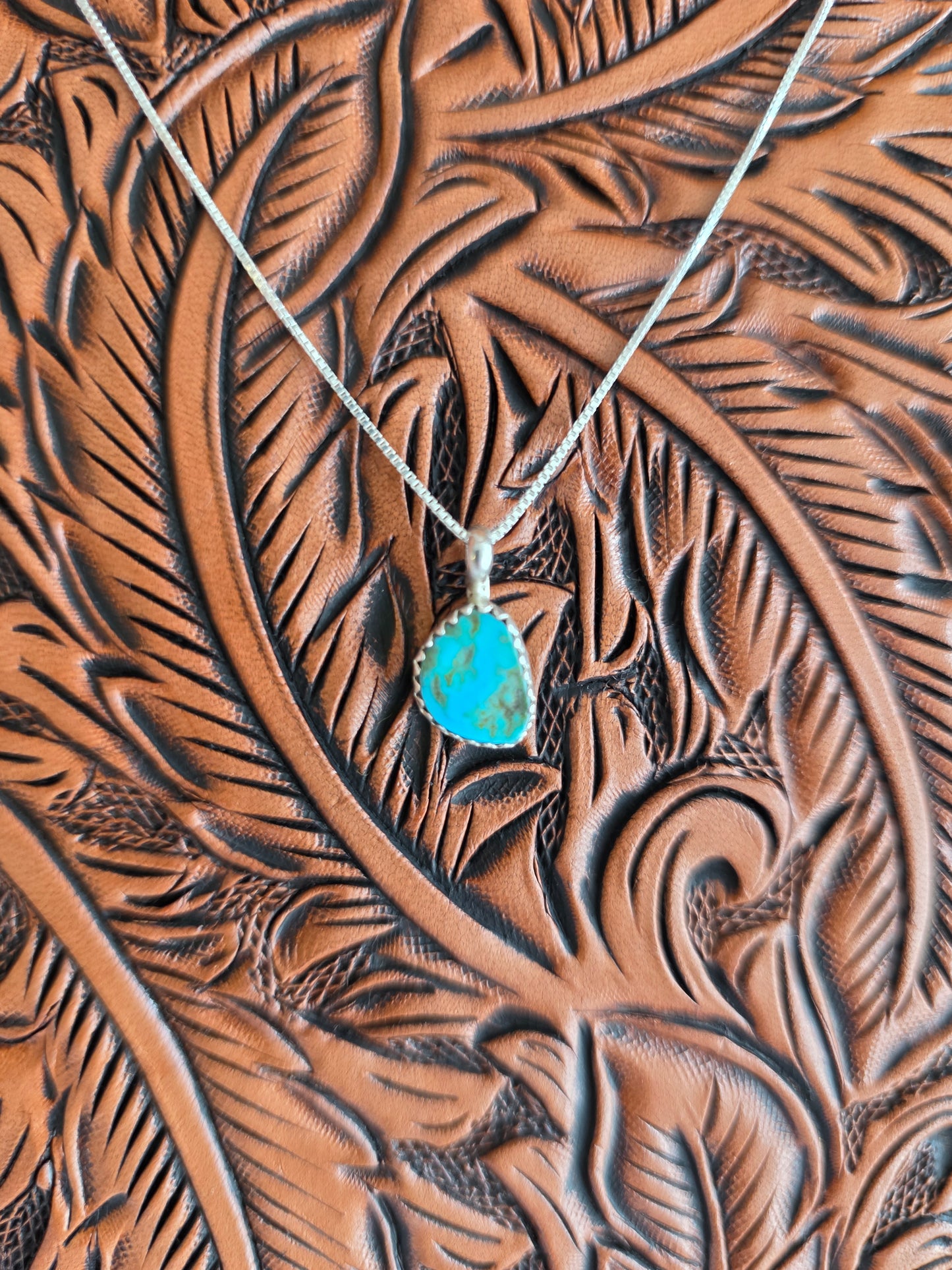 Mini Turquoise Pendant Necklace