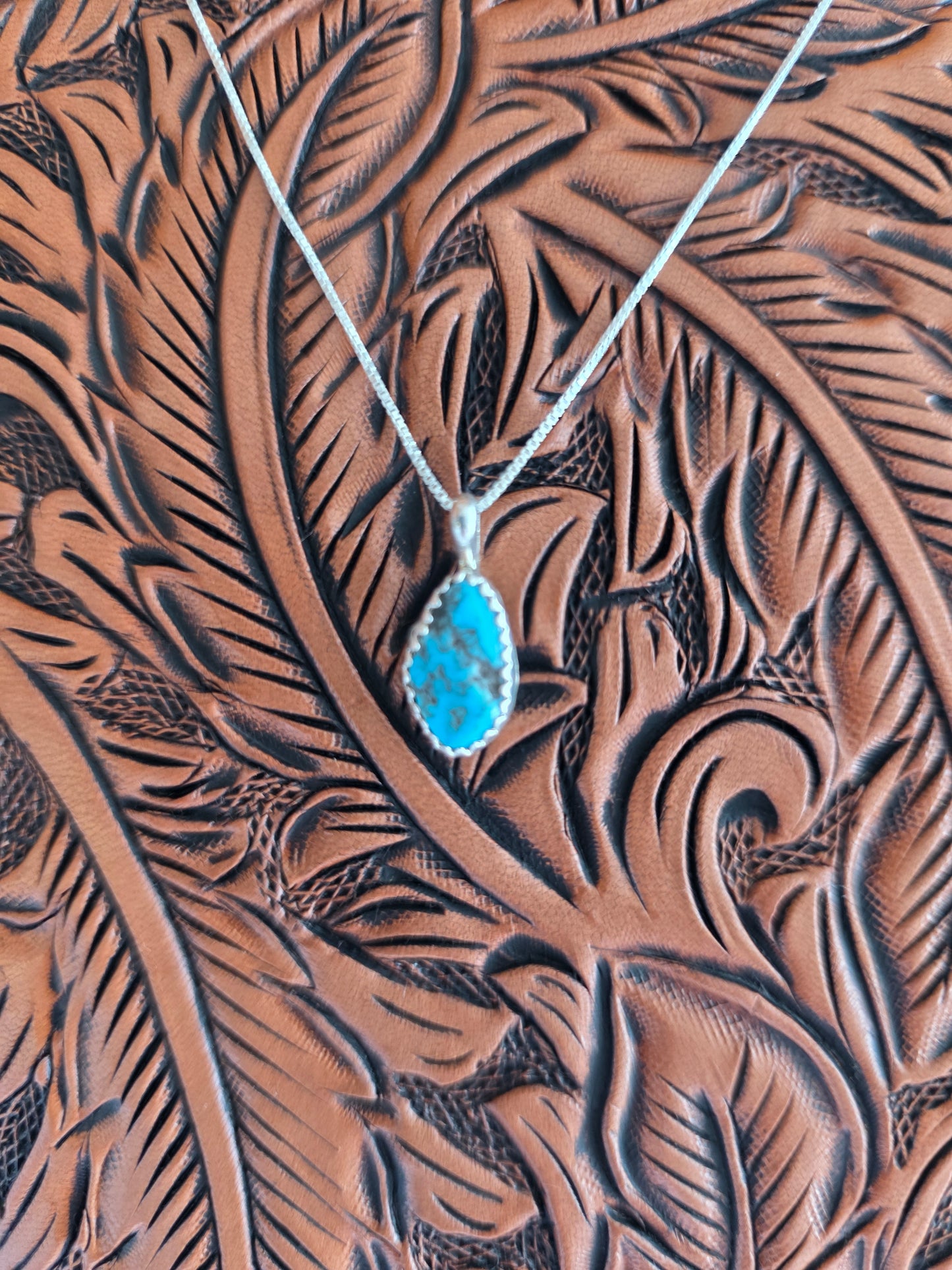 Mini Turquoise Pendant Necklace