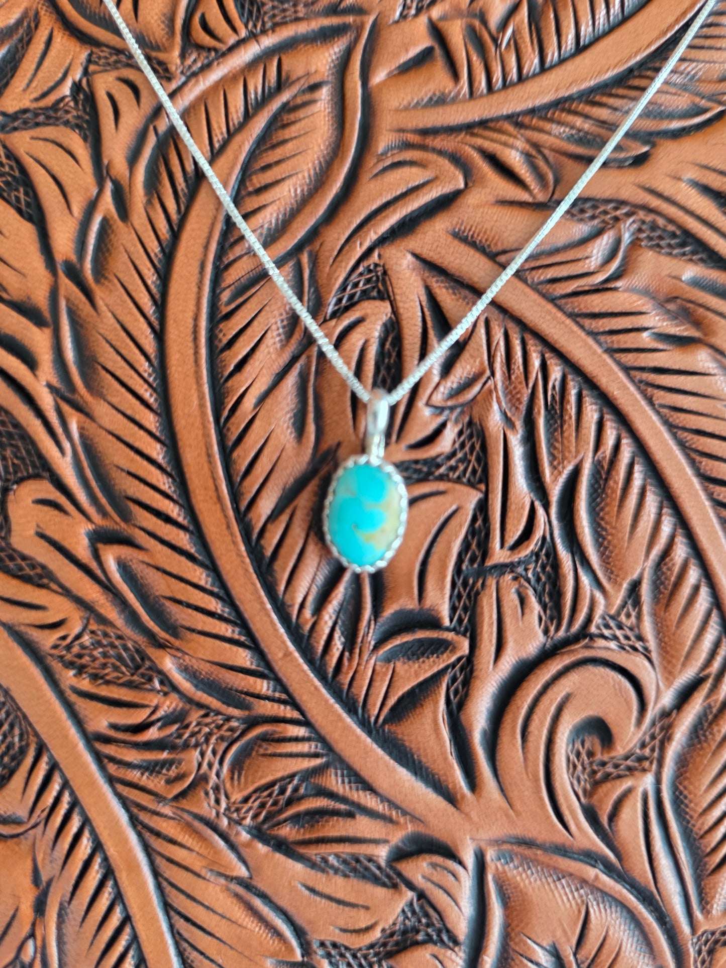 Mini Turquoise Pendant Necklace