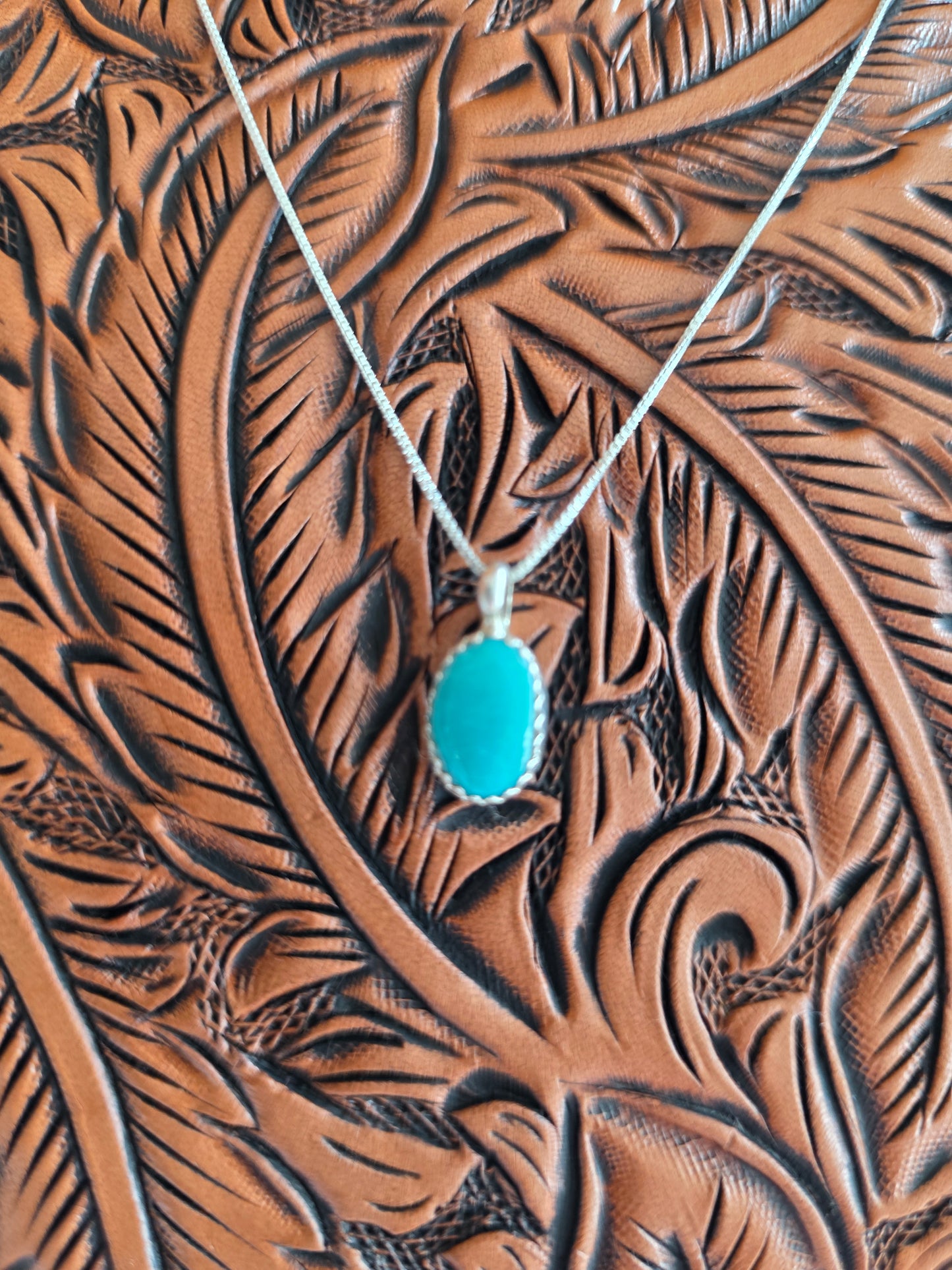 Mini Turquoise Pendant Necklace