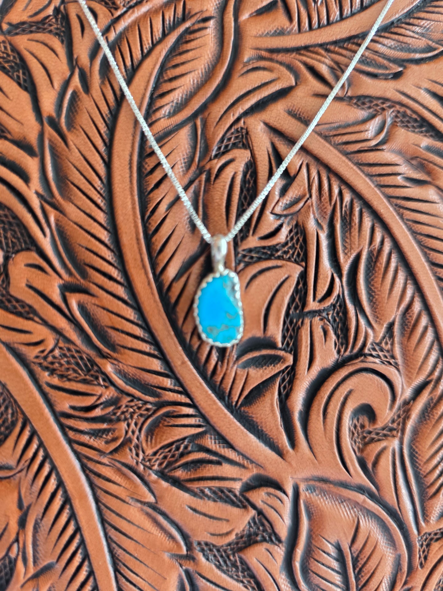 Mini Turquoise Pendant Necklace