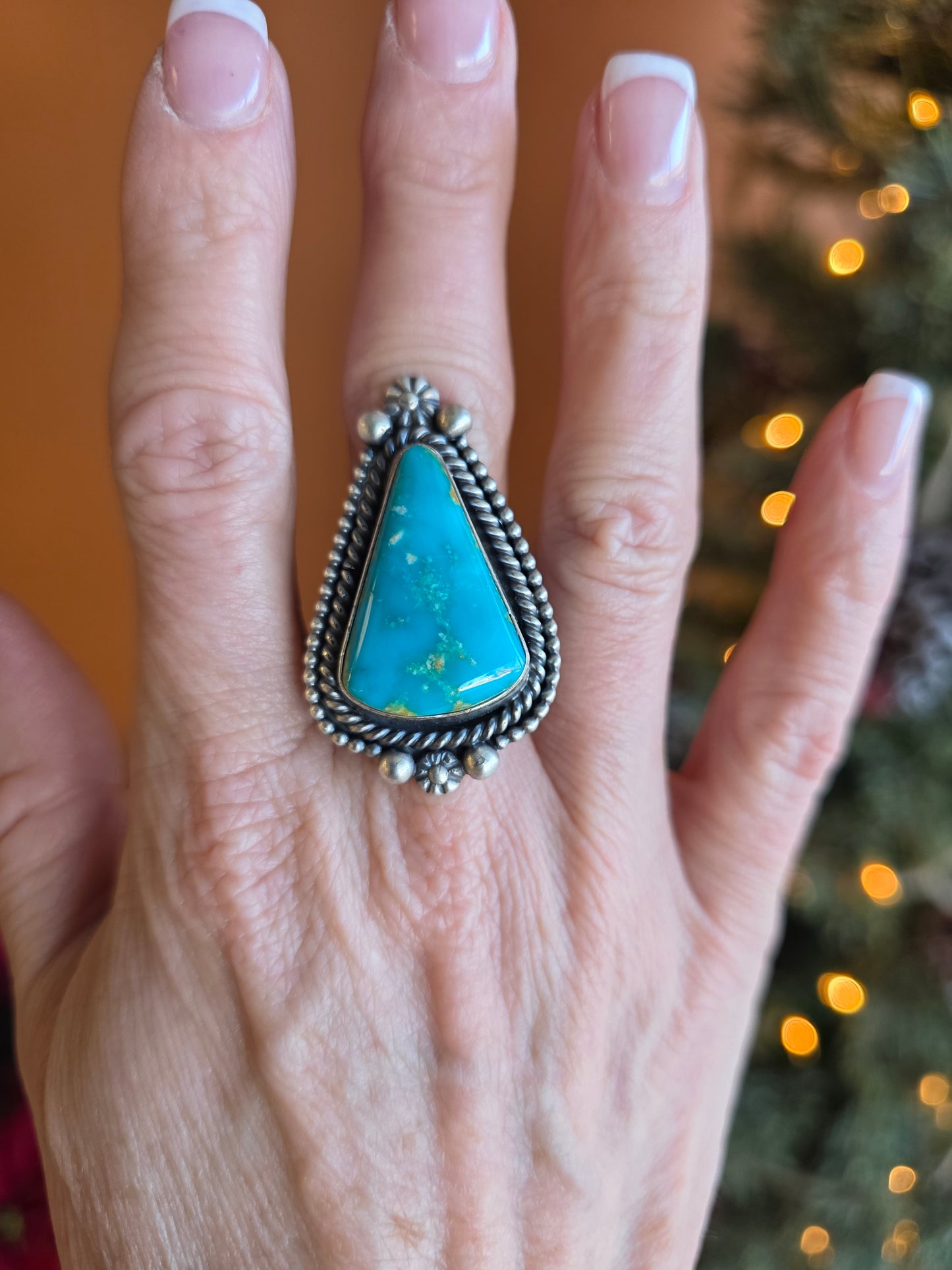 Armenian Turquoise Triangle Ring
