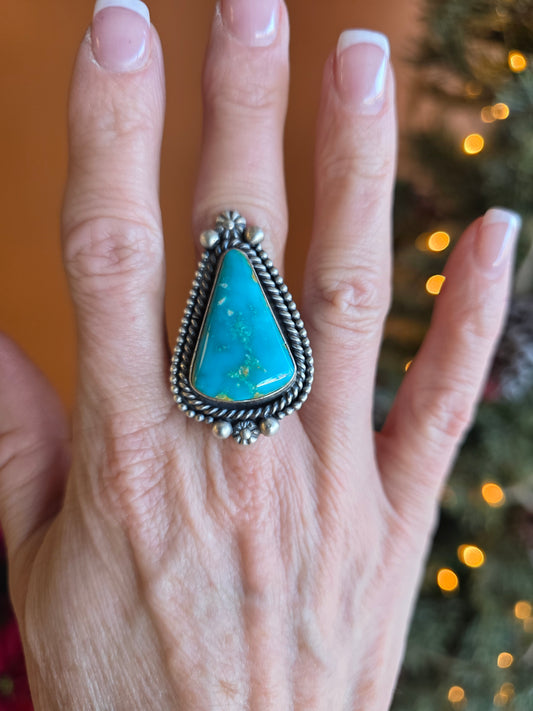 Armenian Turquoise Triangle Ring