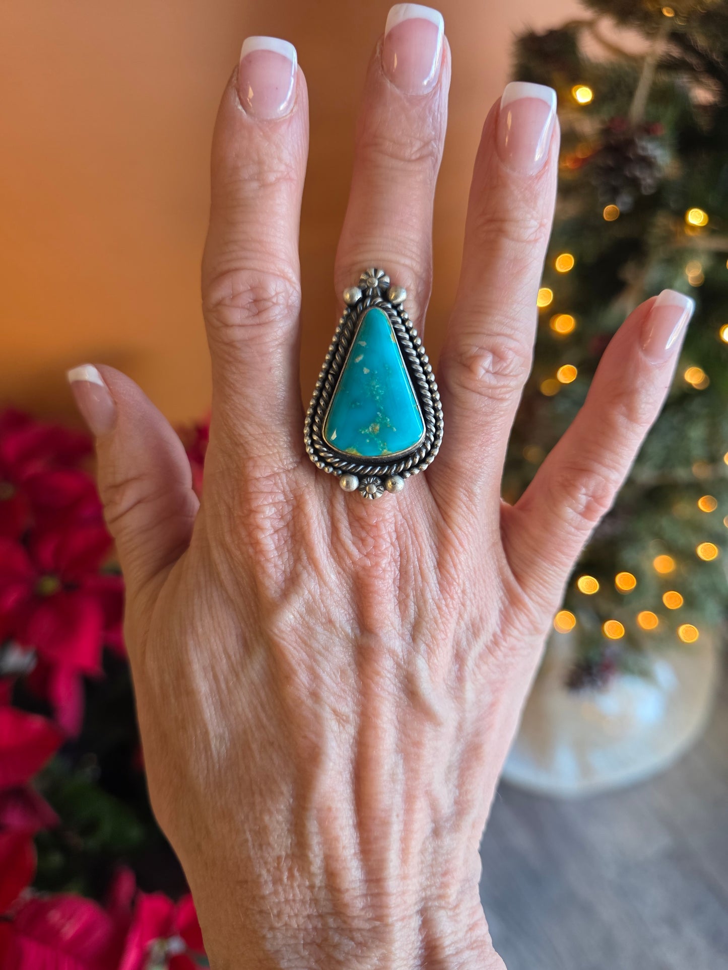 Armenian Turquoise Triangle Ring