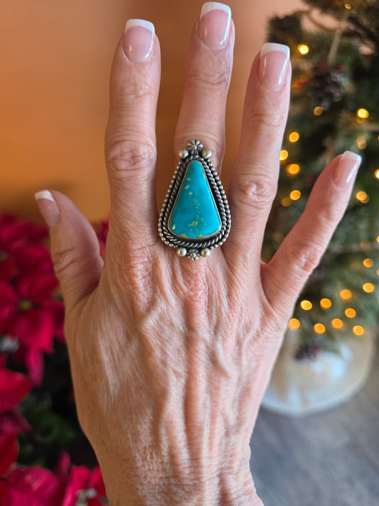Armenian Turquoise Triangle Ring