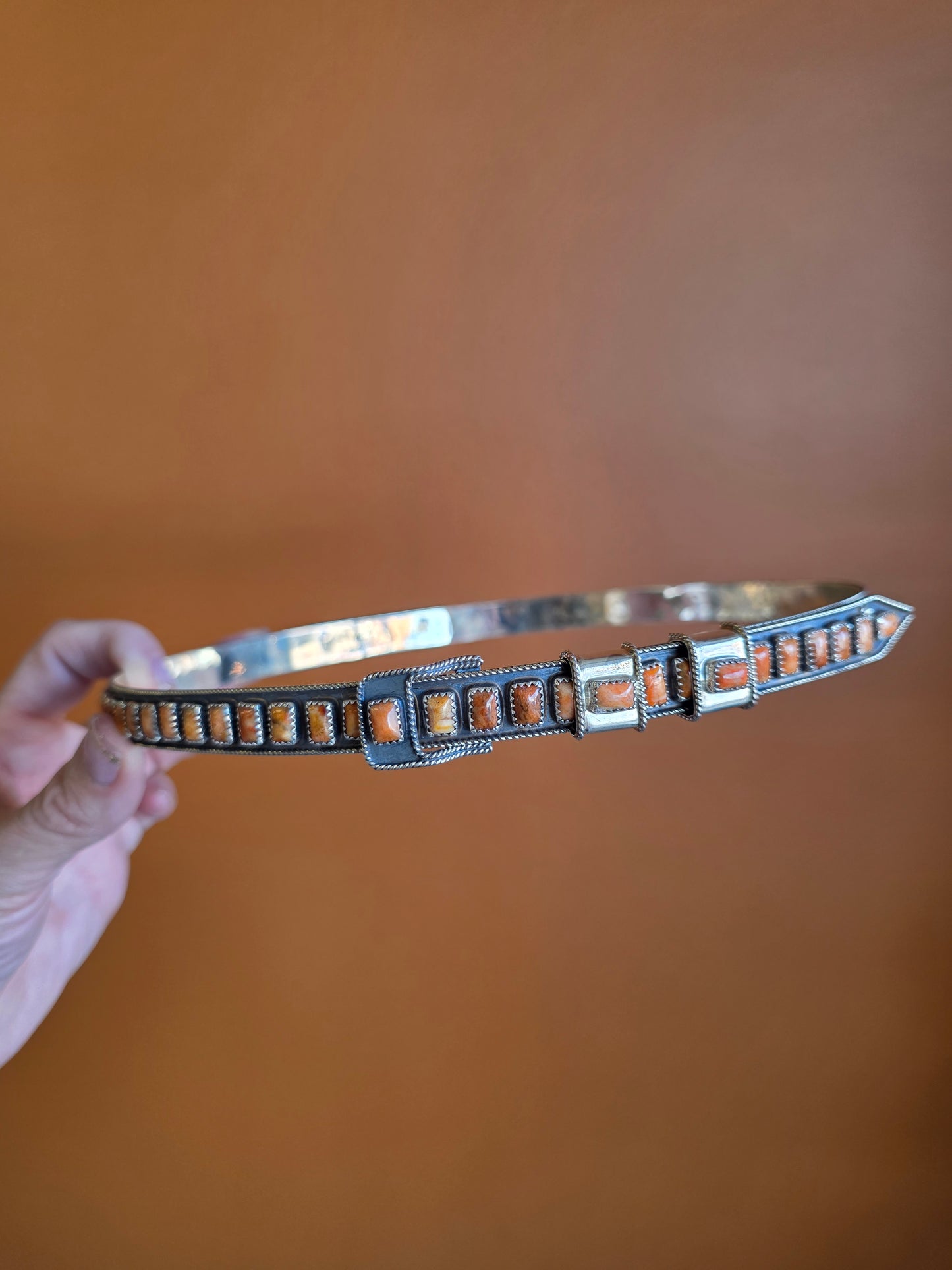 Multi-Stone Sterling Silver Adjustable Hat Band