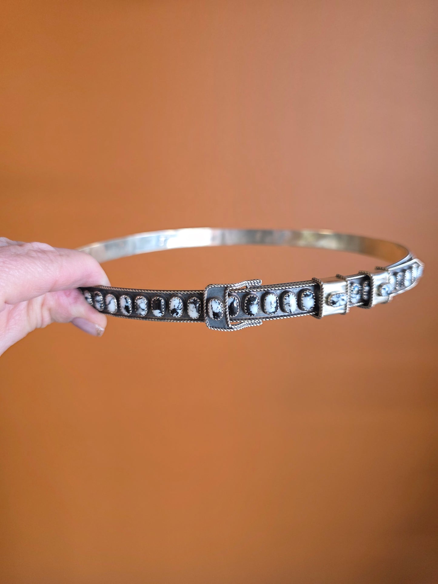 Multi-Stone Sterling Silver Adjustable Hat Band