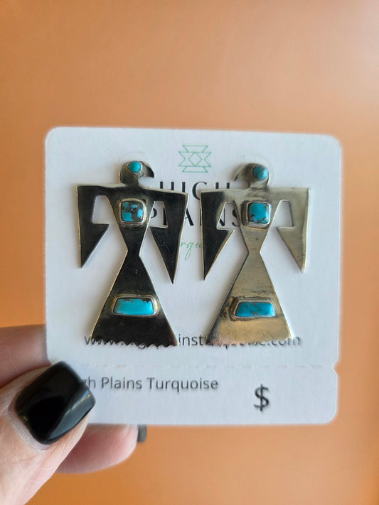 Vintage Sterling Silver Thunderbird Earrings
