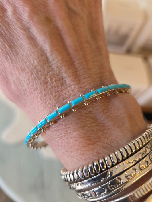 Sleeping Beauty Turquoise Bangle Bracelet