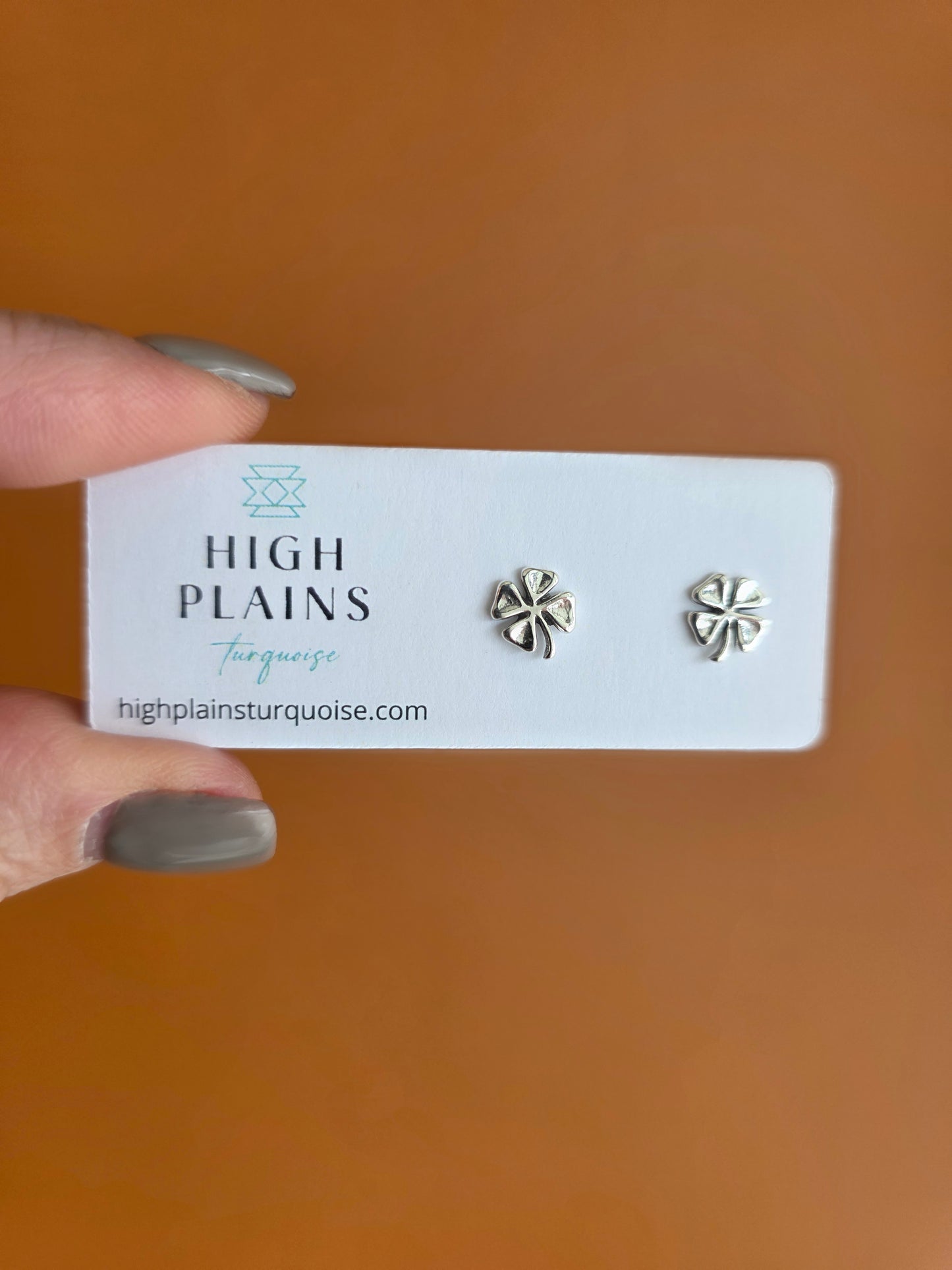 Sterling Silver Four Leaf Clover Earrings