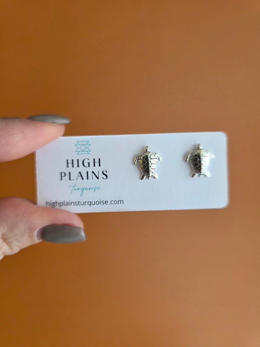 Sterling Silver Sea Turtle Earrings
