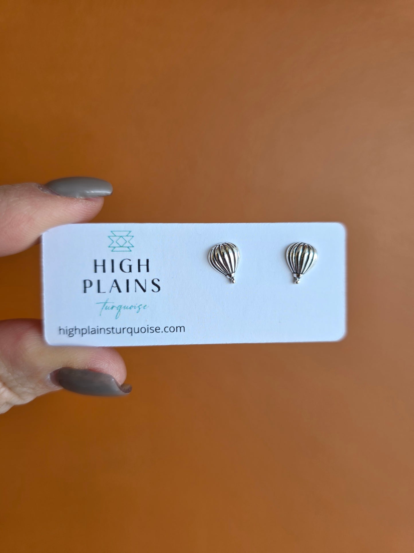 Sterling Silver Hot Air Balloon Earrings