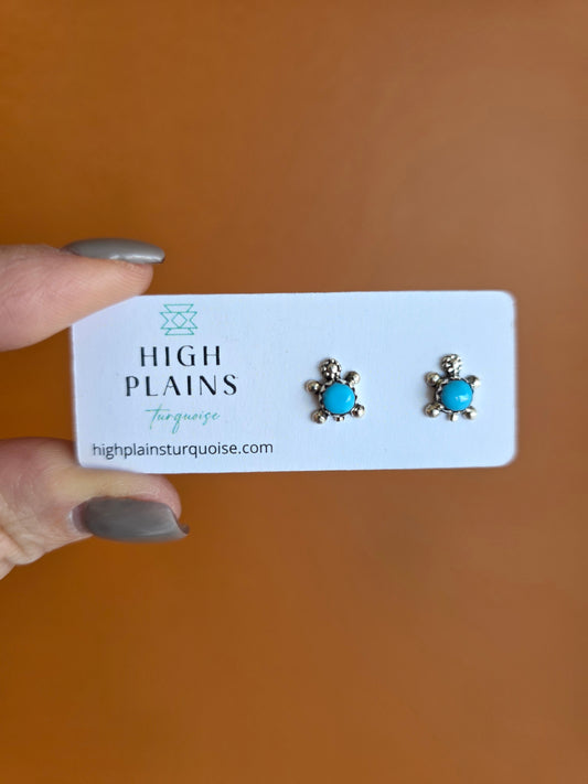 Mini Turquoise Turtle Earrings