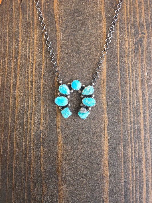 Petite Turquoise Stone Naja Necklace