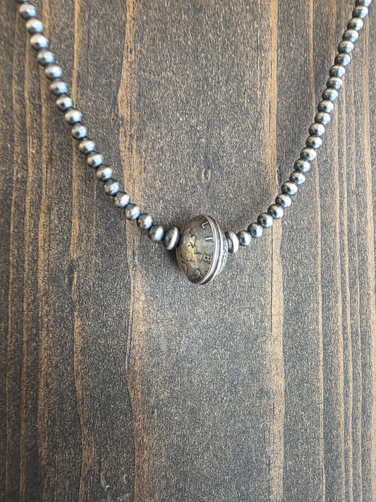 4mm Sterling Silver Mercury Dime Necklace