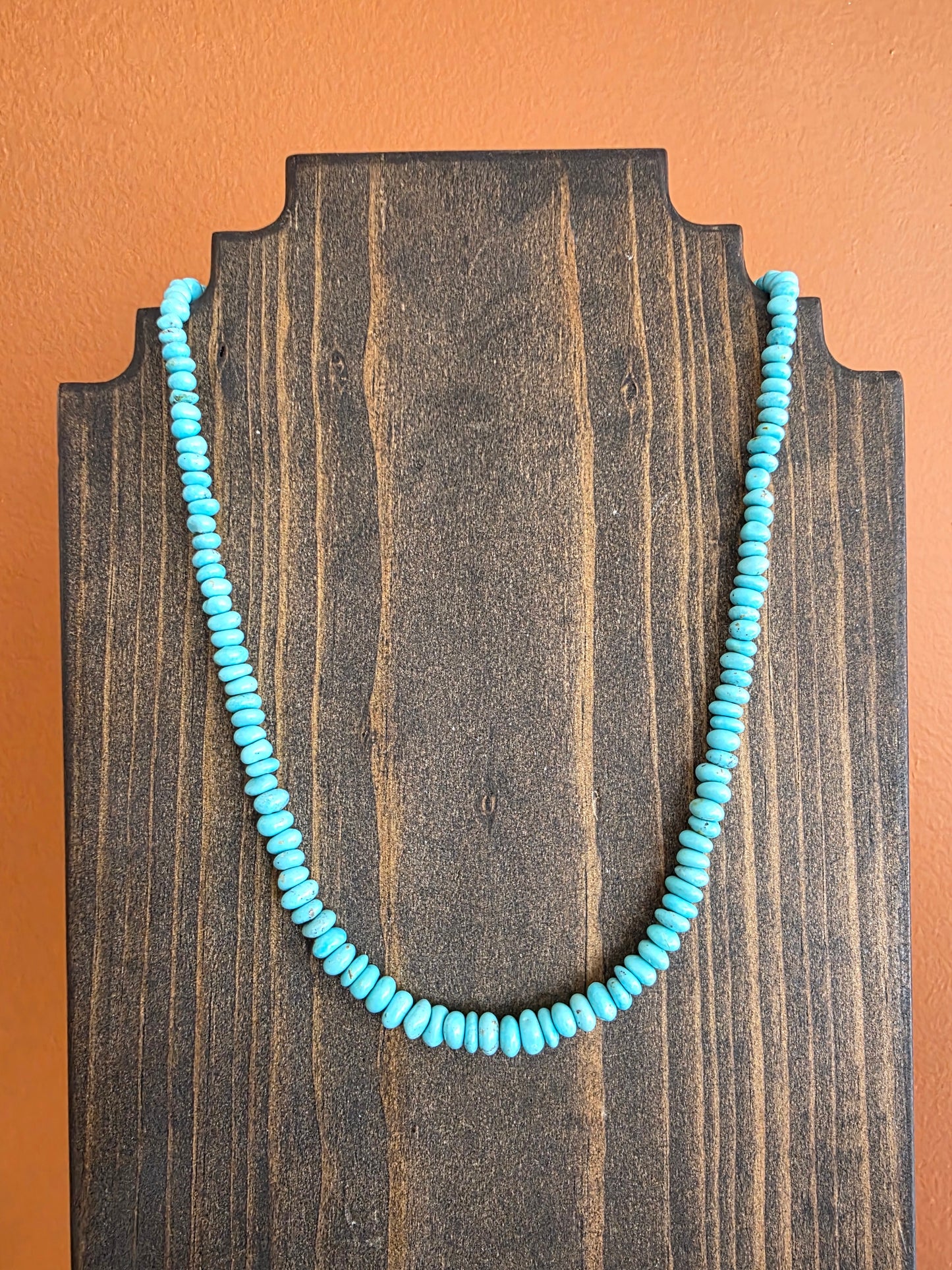 Campitos Turquoise Graduated Hand Strung Bead1ed Necklace