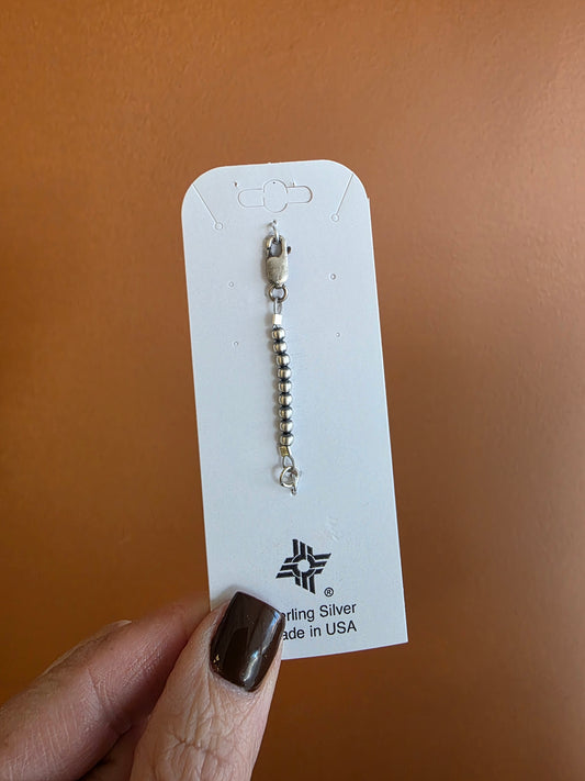 3mm Sterling Silver Beaded Necklace Extender