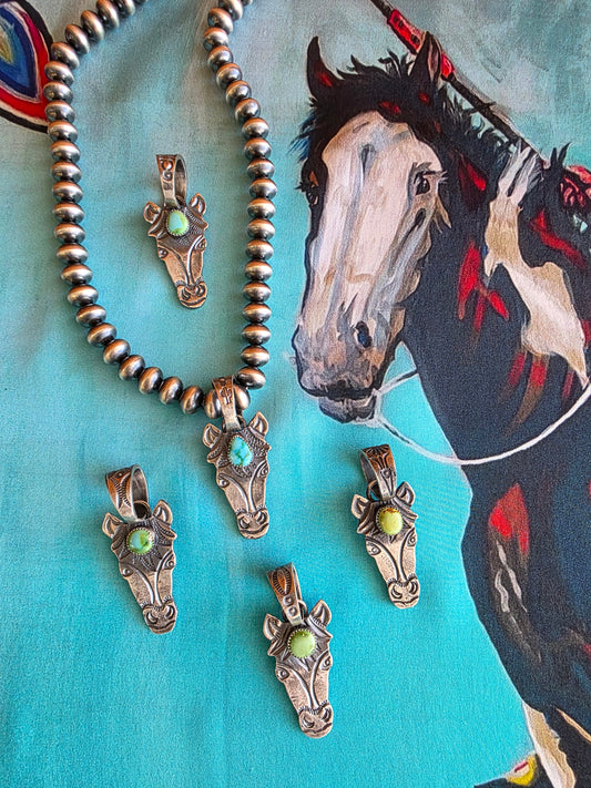 Kindale Billah Navajo Sandcast Horse Pendant