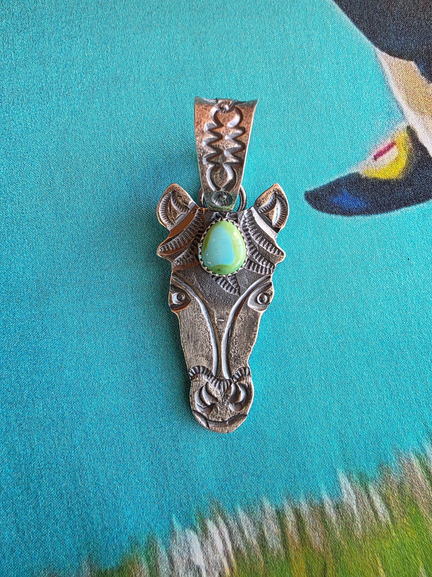 Kindale Billah Navajo Sandcast Horse Pendant