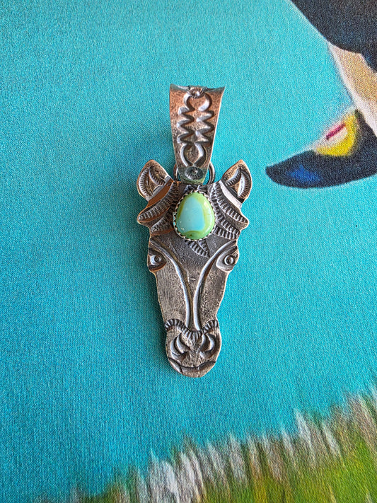 Kindale Billah Navajo Sandcast Horse Pendant