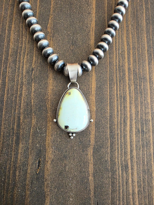 Sweet Sterling Accent Triangular Palomino Pendant